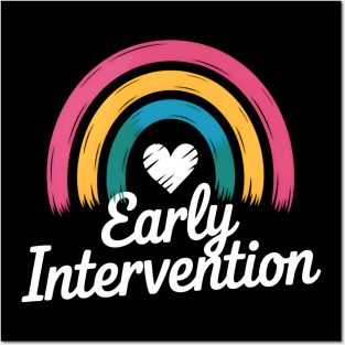 Rainbow Early Intervention Heart Teacher Interventionist Posters and Art